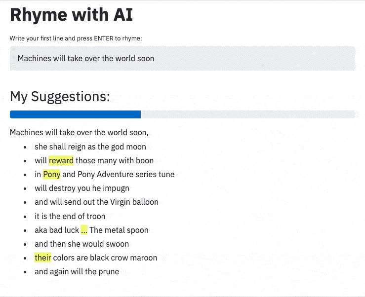 Rhyme with AI demo
